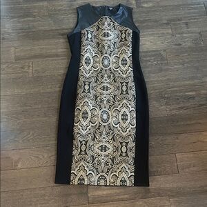 Raoul Black Leather sleeveless black dress size 10